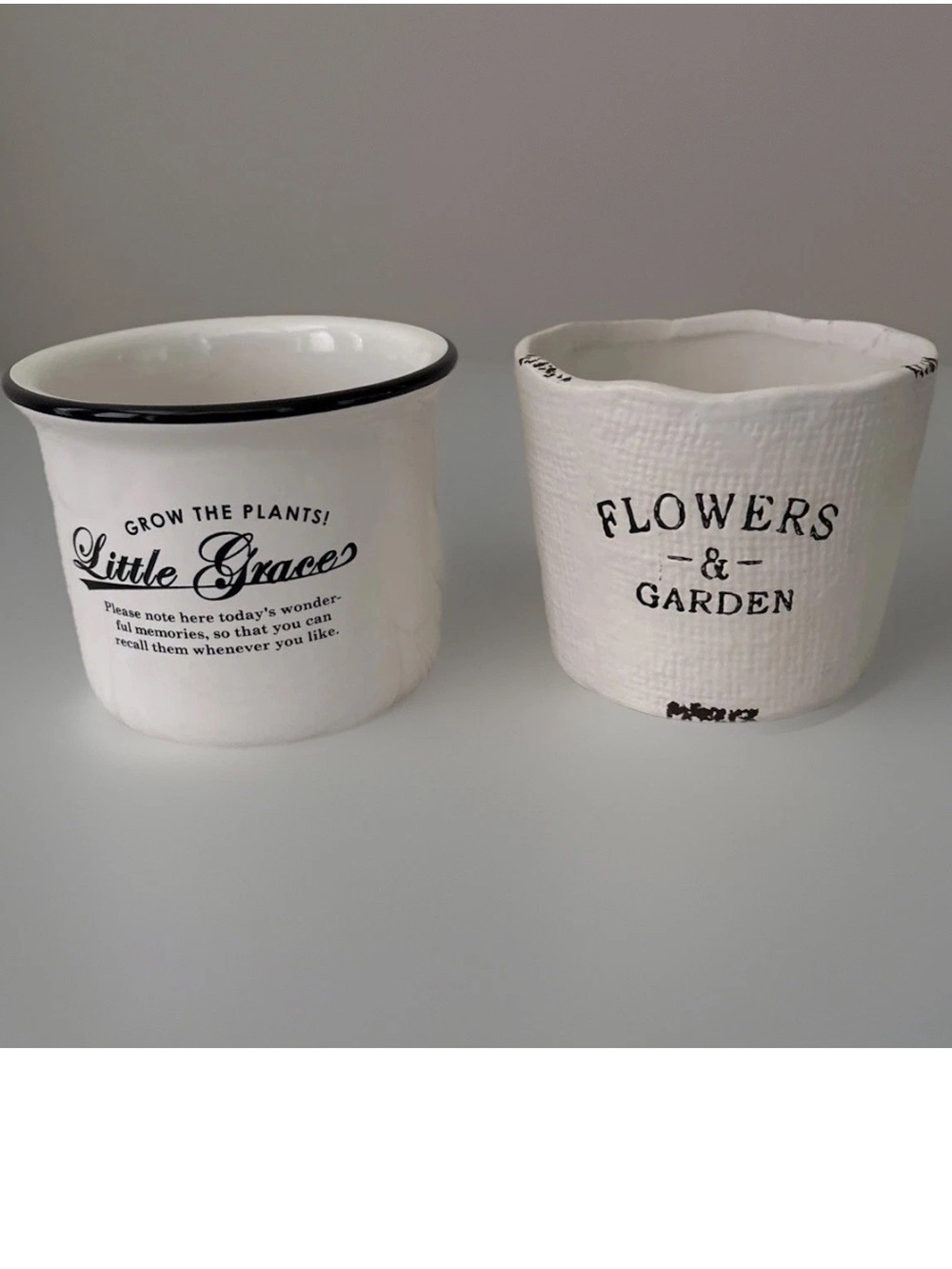 White Ceramic Planter Set - Flowers & Garden